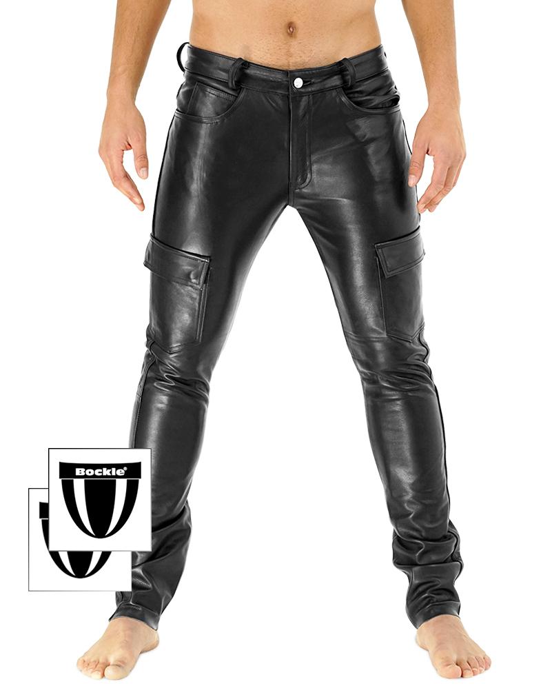  Bockle® F-Skinny leather pants Men Imitation faux